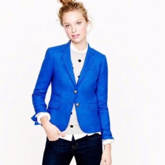 J. Crew Jackets & Blazers - J. Crew Linen Blazer Blue Size 8